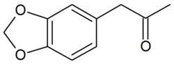 3,4-methylenedioxyphenyl-2-propanone  formula C10H10O3