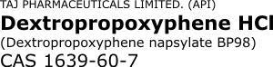 Dextropropoxyphene HCl (Dextropropoxyphene napsylate BP98) CAS 1639-60-7