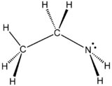 Ethylamine formula CH3CH2NH2.