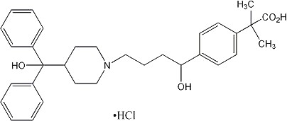 Fexofenadine HCl Formula C32H39NO4 