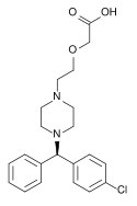 LevoCetirizine  Formula C21H25ClN2O3 
